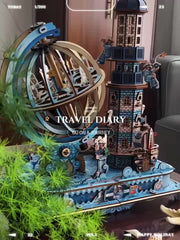 L kapopo 3D Wooden Globe Puzzle Music Box Earth Model Kit