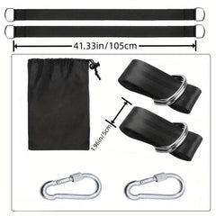 Heavy Duty Tree Swing Sling Set with Safety Latch & Carrying Bag