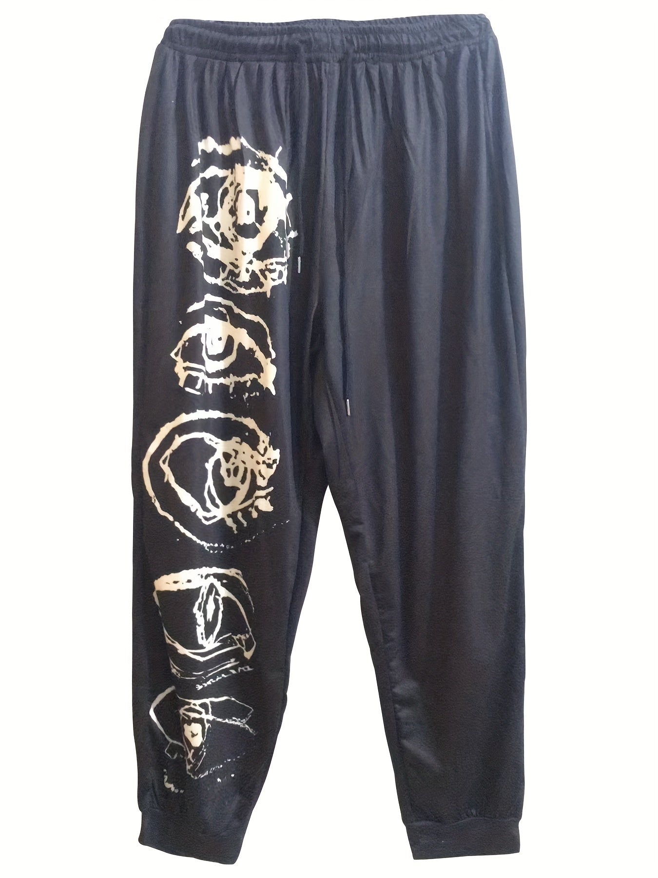 Colorblock Eye Print Sports Pants
