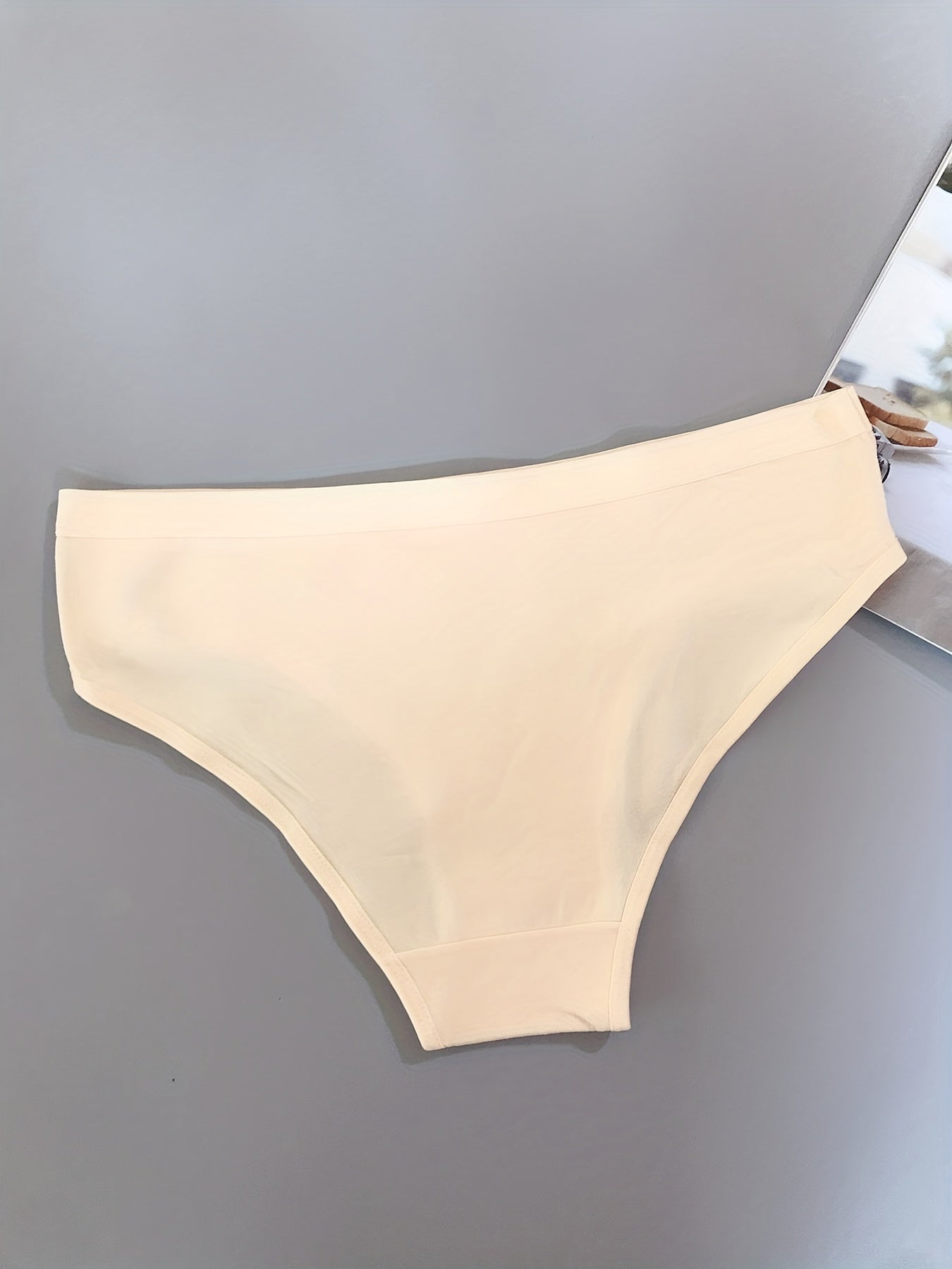 3pcs Solid Bow Tie Briefs Panties Women's Lingerie