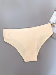 3pcs Solid Bow Tie Briefs Panties Women's Lingerie