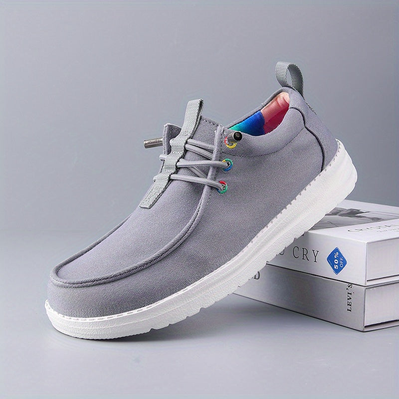 Men's Lightweight Comfy Loafers - Casual Elastic Band Shoes