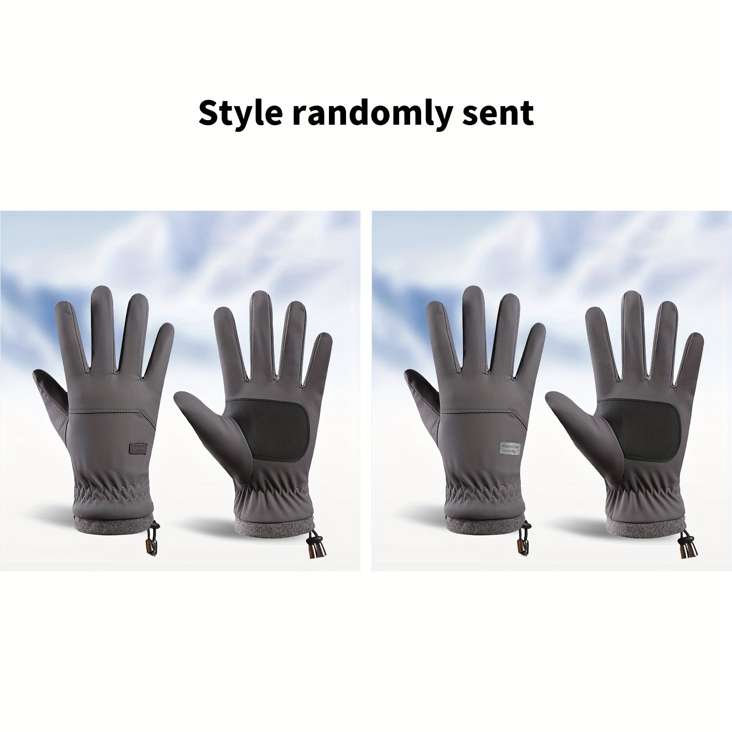 Men's Windproof Waterproof Warm Touch Screen Ski Gloves