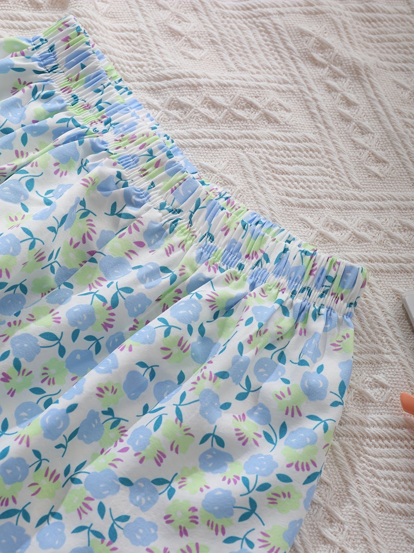 Toddler Girls Floral Graphic Trousers Elastic Waist Casual Jogger Pants