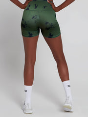 Tie Dye Biker Shorts Tummy Control Wide Waistband