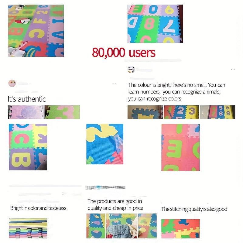 Kids Climbing Foam Floor Mats Waterproof Non-slip Educational Play Mats