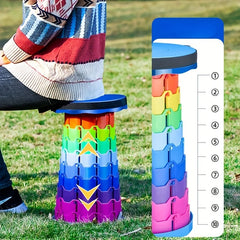 Portable Folding Telescopic Stool Lightweight Plastic Subway Queuing Stool