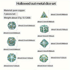 7pcs Polyhedral D&D Dice Set Halloween Decoration Desktop Game Toy