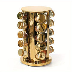 20pcs Spice & Seasoning Set Rotating Countertop Spice Rack