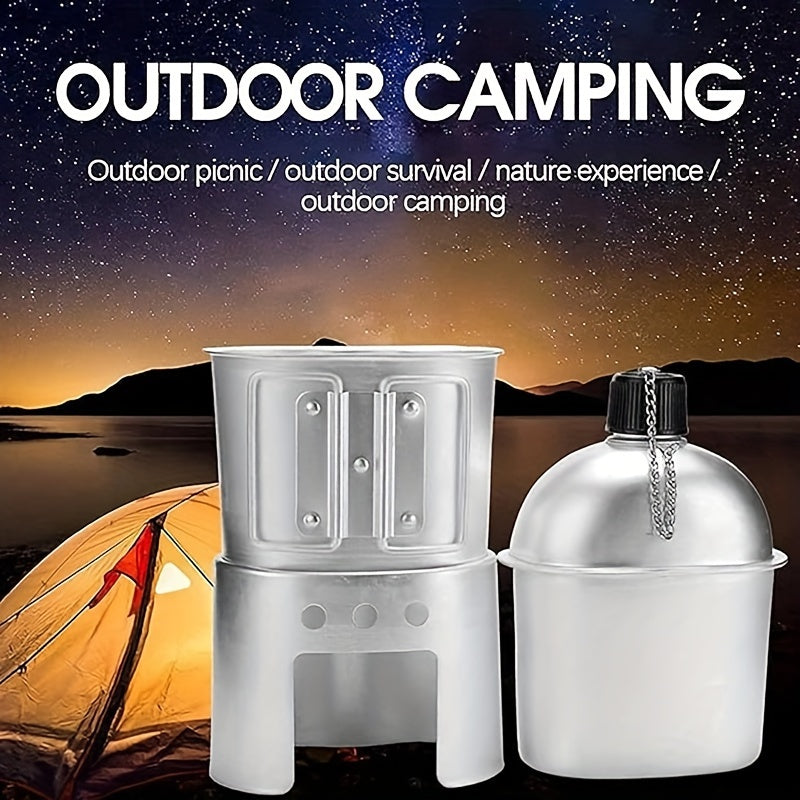 Aluminum Cookware Canteen Cup & Stove for Camping