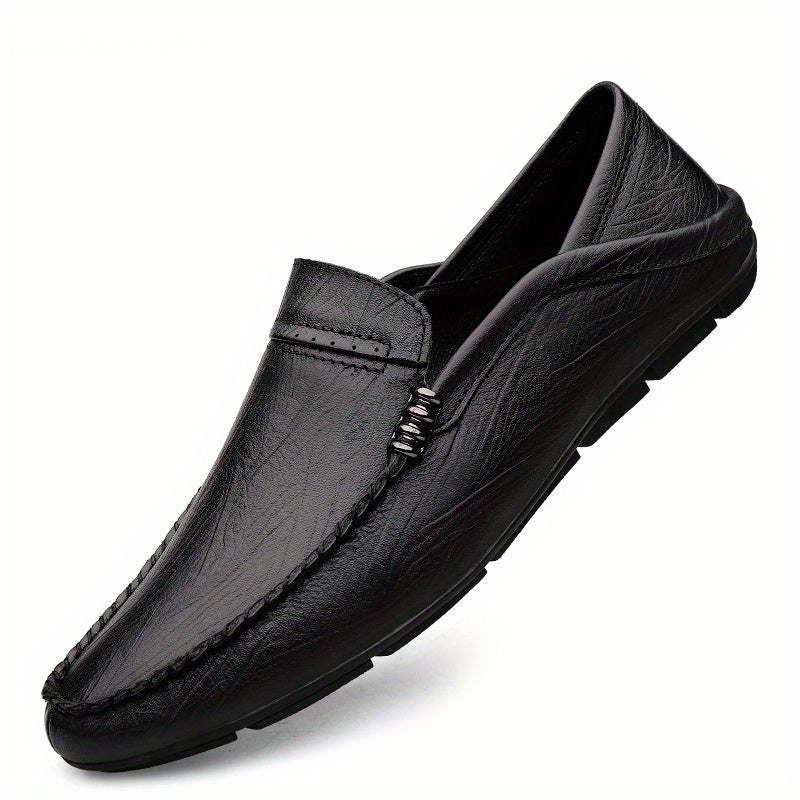Men's Faux Leather Loafers No Tie Slip On Smart Casual Shoes