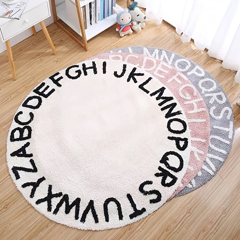 1pc Round Cashmere Rug Bedroom Rug Living Room Coffee Table Mat