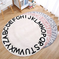 1pc Round Cashmere Rug Bedroom Rug Living Room Coffee Table Mat
