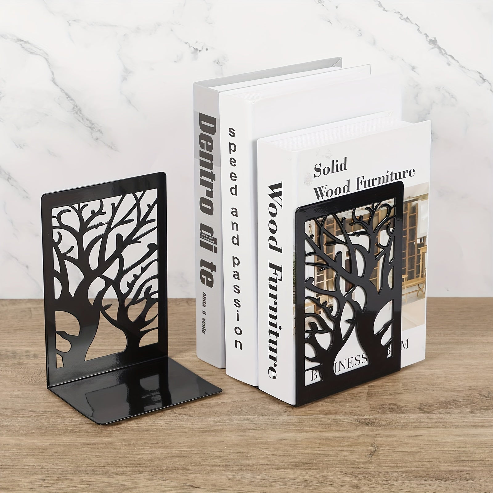4pcs Book Stands Non Slip Book Stopper for Bookshelf Decor