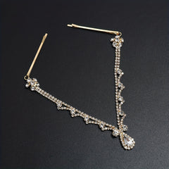 Rhinestone Head Piece Head Chain for Prom Party