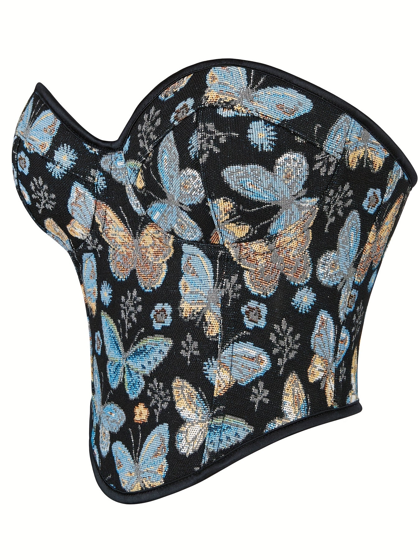 Floral Print Corset Bustier Tummy Control Body Shaper
