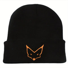 Fashionable Ear Protection Knit Beanie Hat With Animal Embroidery