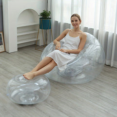 Portable Transparent Outdoor Inflatable Sofa for Camping & Beach