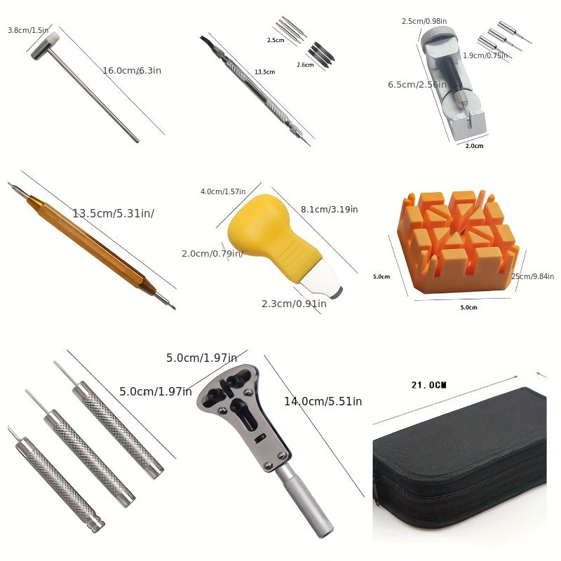 Watch Repair Tool Set 151 Pcs Band Remover Spring Bar Adjuster Back Opener