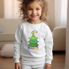 Lovely Cartoon Christmas Tree Sweatshirt Kids Clothes
