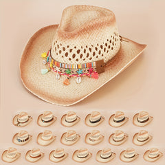 Denim Straw Hat Western Outdoor Sun Protection H