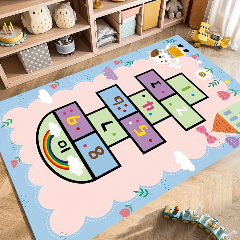 Kids Hopscotch Area Rug Ultra Soft Play Mat