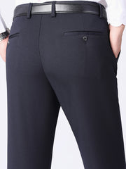 Men's Solid Dress Pants for Business