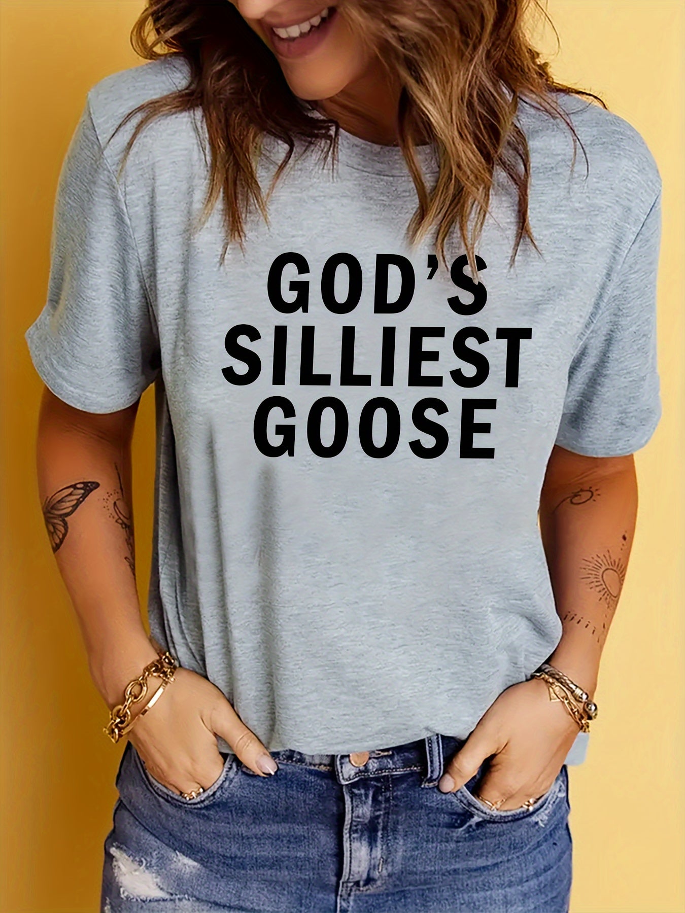 Letter Graphic Breathable Short Sleeves Sports T shirt Women's Activewear