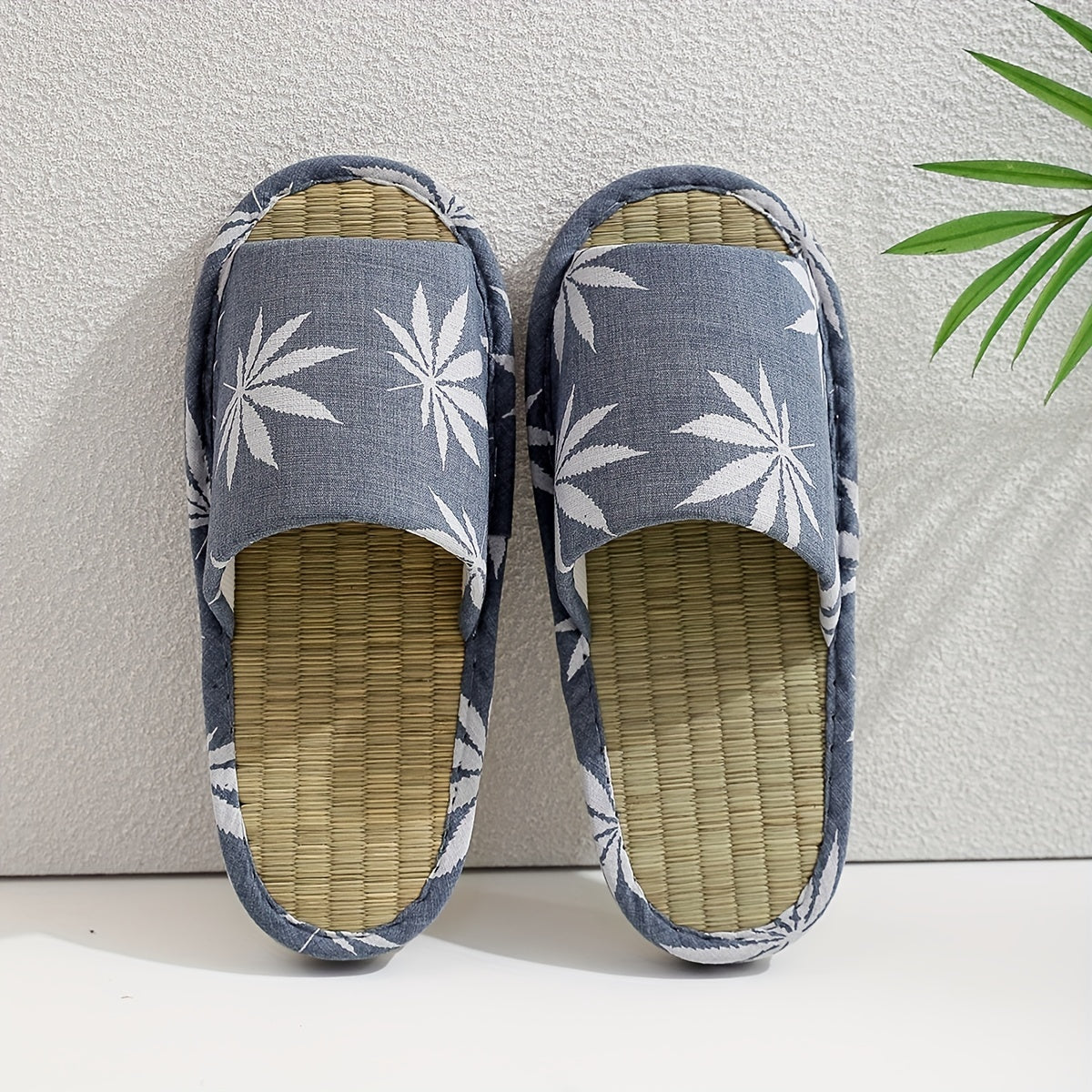 Men's Open Toe House Slippers Anti-Skid Indoor Shoes