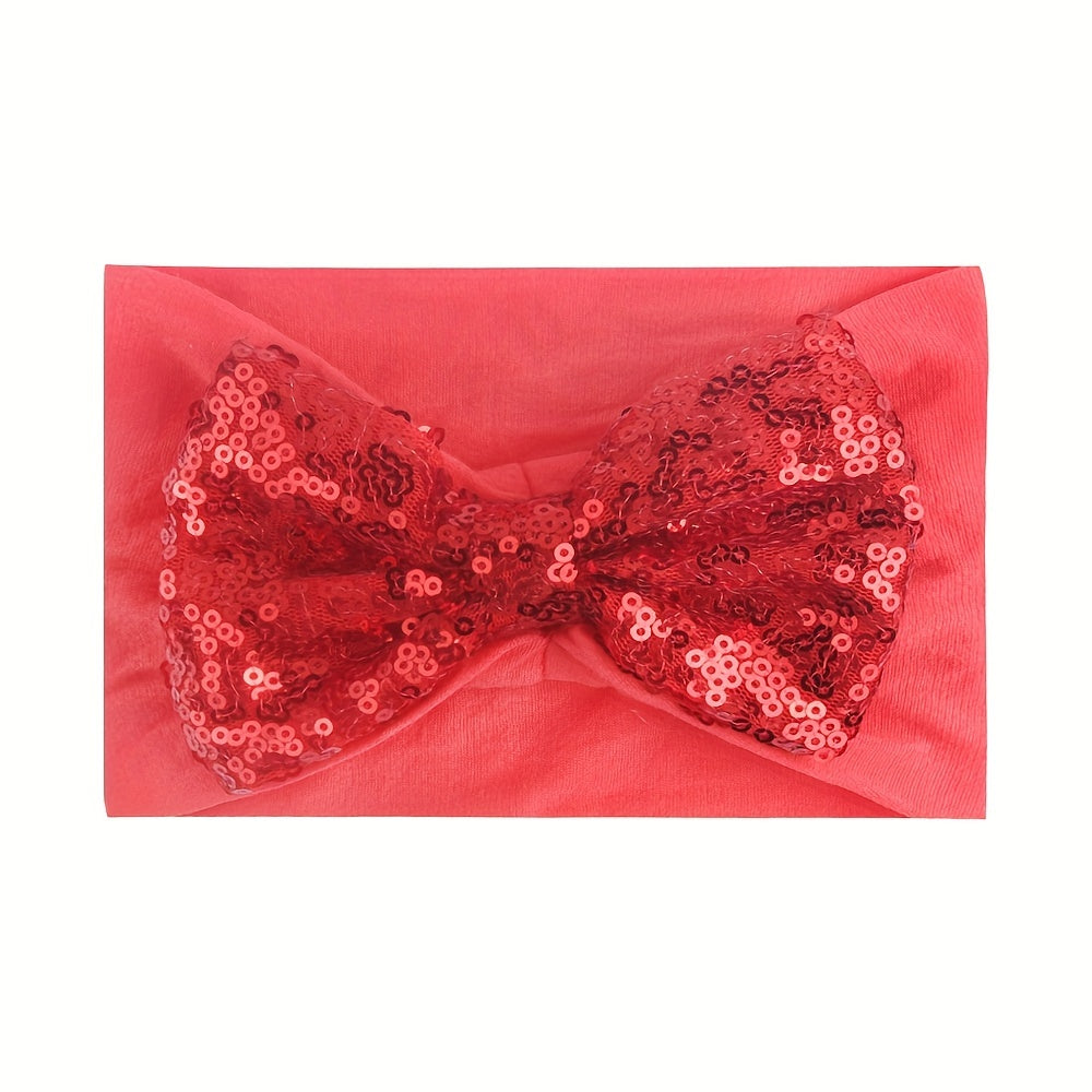 Autumn Sequin Bow Hairband for Baby Girls