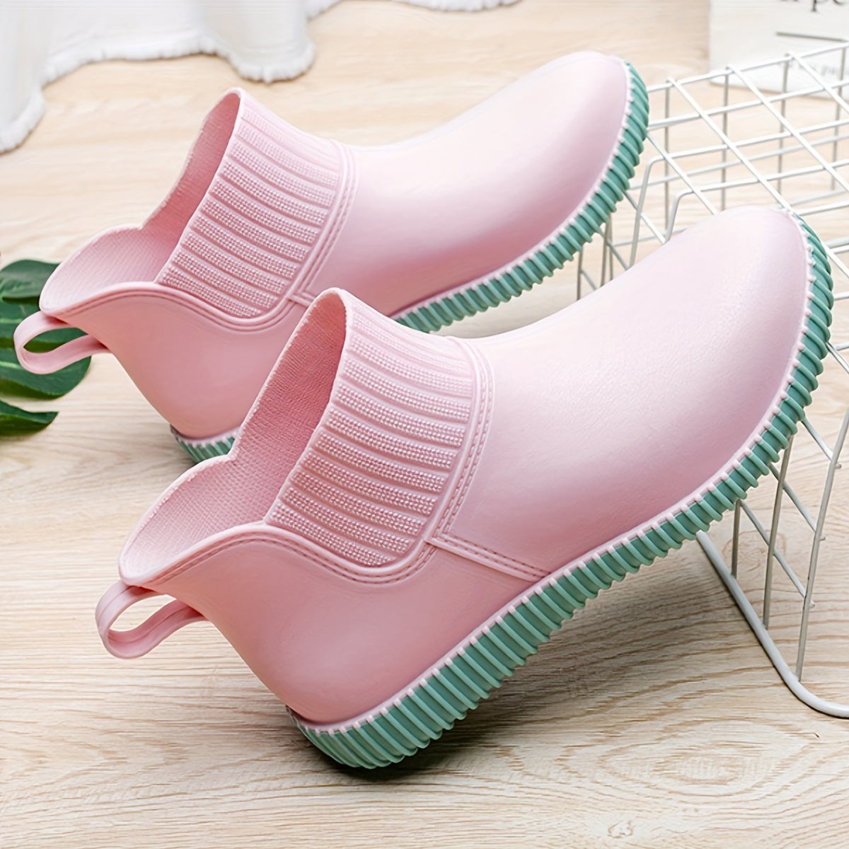 Women's Stylish Waterproof Rain Boots Non Slip Medium Calf Fishing Boots