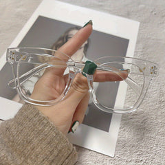 Light Blocking Square Glasses Women Men Reading Computer Gaming