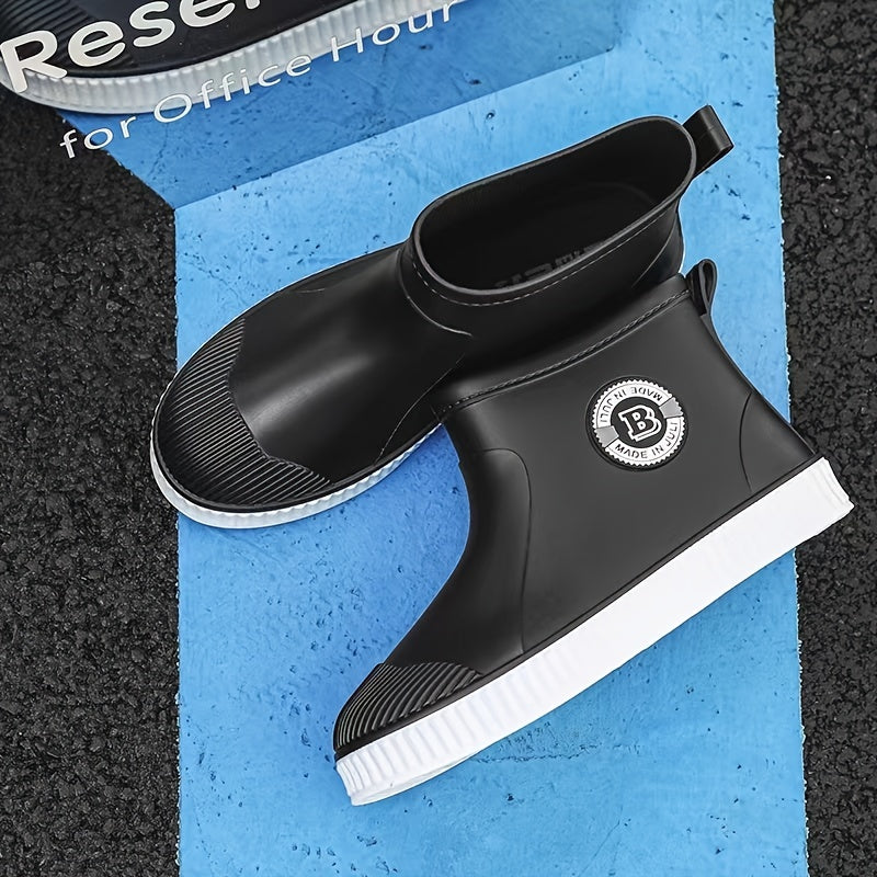 Men's Waterproof Rain Boots Wear Resistant Outdoor Work Fishing Shoes