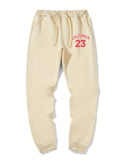 CA 58 Casual Stretch Graphic Drawstring Joggers Men's Sweatpants For Spring