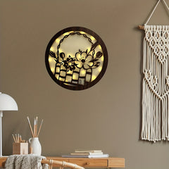 LED Lamp Fairy Tale Story Shape Retro Wooden Hanging Wall Sticker
