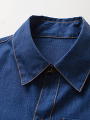 Boys Cotton Top Non Stretch Lapel Shirt for Summer