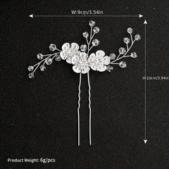 Crystal Flower Beaded Hairpin Bridal Wedding Party Favor Decorations