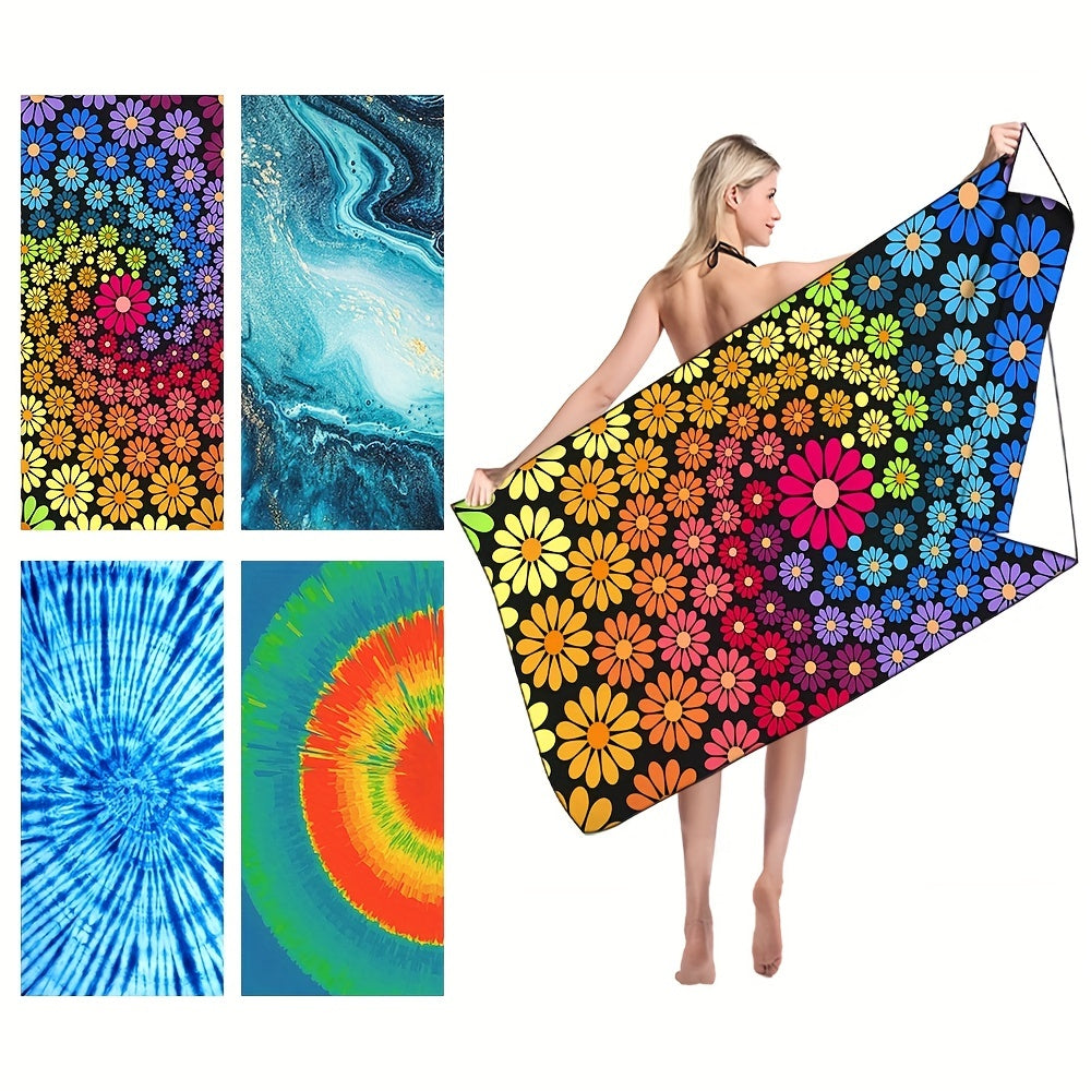 Tie Dye Absorbent Beach Towel Holiday Beach Accessories Large Towel