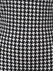Houndstooth Print Bodycon Long Sleeve Dress