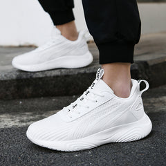 Men's Lace Up Mesh Sneakers Round Toe
