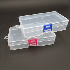 Transparent Plastic Lock Box Desktop Storage Portable Accessories Jewelry