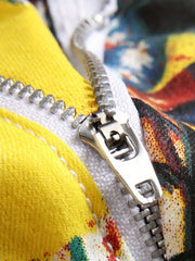 Boys Colorful Graffiti Streetwear Jeans Skinny Slim Fit Washed Denim Long Pants