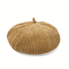 Classic Plain Beret Pleated Berets Cap Vintage Octagonal Hat