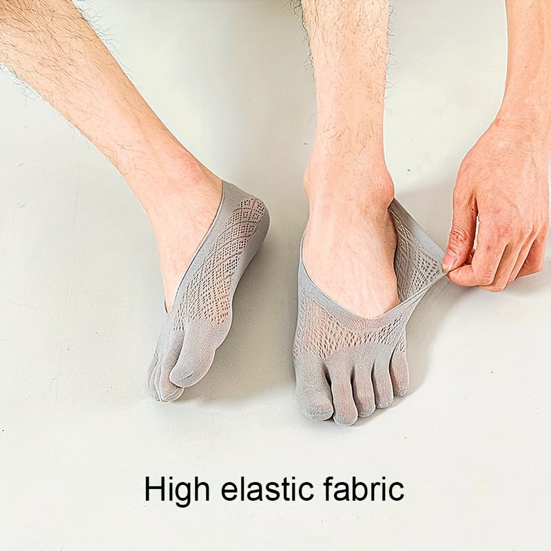 Men's 5-Toe No Show Socks for Sports Running Yoga
