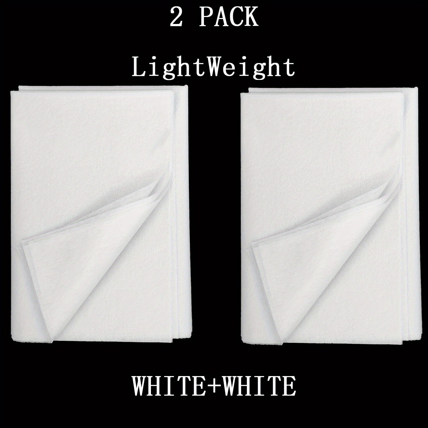 2pcs Iron On Fusible Interfacing Non Woven Lightweight Apparel Interfacing