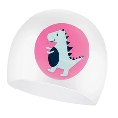 Cartoon Waterproof Swim Hat - Durable Silicone Swimming Cap