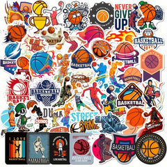 50pcs Graffiti Basketball Stickers for Luggage, Computer, Notebook & More