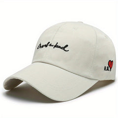 Heart Embroidery Couple Baseball Cap Unisex Adjustable Dad Hats