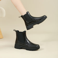 Women's Waterproof Non slip Rain Boots Stylish Comfortable Rubber Medium Top