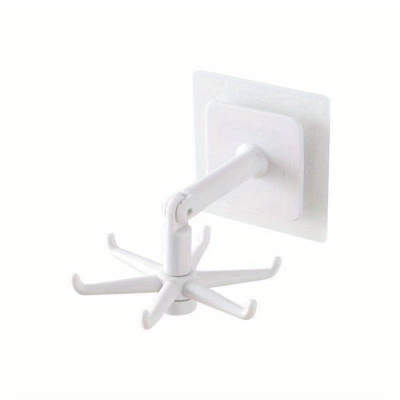 6-Hook Under Cabinet Utensil Holder, 360 Rotatable Kitchen Hooks